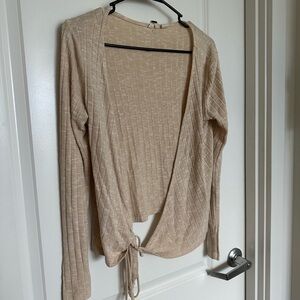 Roxy Beige Wrap Sweater